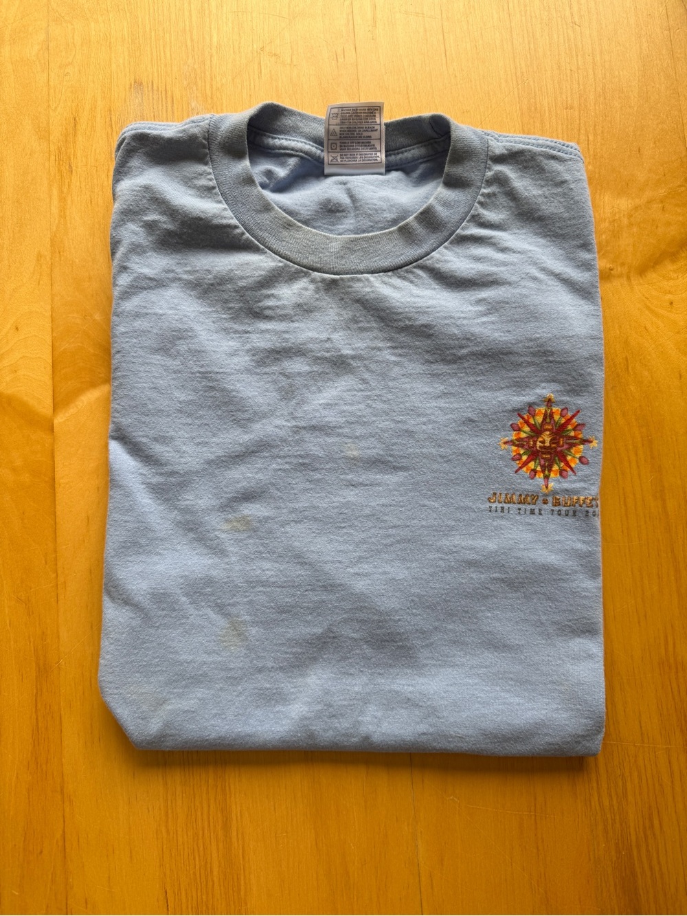 Vintage Jimmy Buffett Tiki Time Tour 2003 Shirt XL Blue USA Concert Graphic Tee